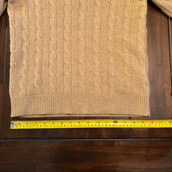 Polo by Ralph Lauren V-Neck Wool Cashmere Blend Sweater in Camel Size S - Picture 11 of 12